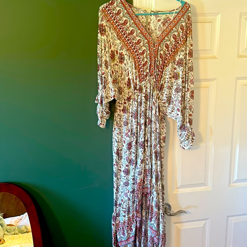 Large, paisley dress